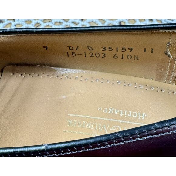 JOHNSTON & MURPHY Tassel Burgundy Sz 9 M Men Leather Slip-On Dress Loafers 3152 - Picture 14 of 15